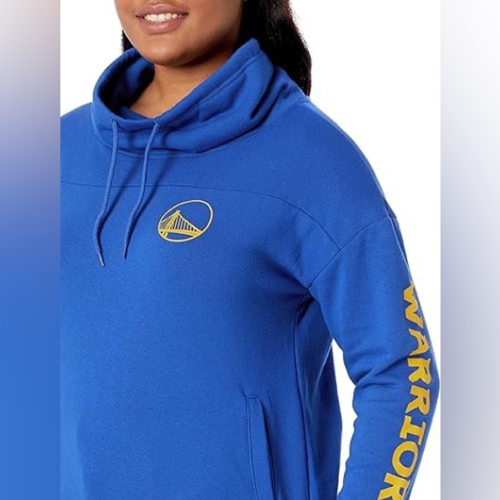 Ultra Game NBA Official Pullover Funnel Neck Hoodie Golden State Warriors Sz. S